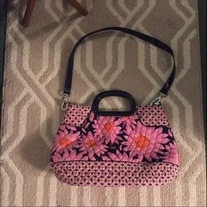 Vera Bradley Pink NavyBlue Flower Patterned Purse